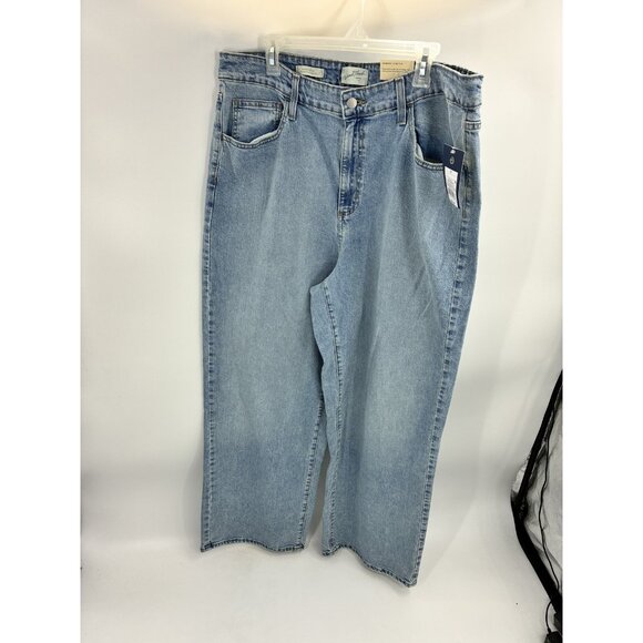 Universal Thread Womens Jeans Size 17 High Rise Wide Leg Light Wash Denim Pants - Picture 1 of 7